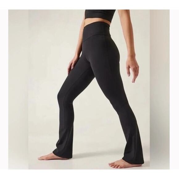 Athleta Transcend Slim Pant 32" Nylon Stretch Black Womens Medium - Picture 2 of 10